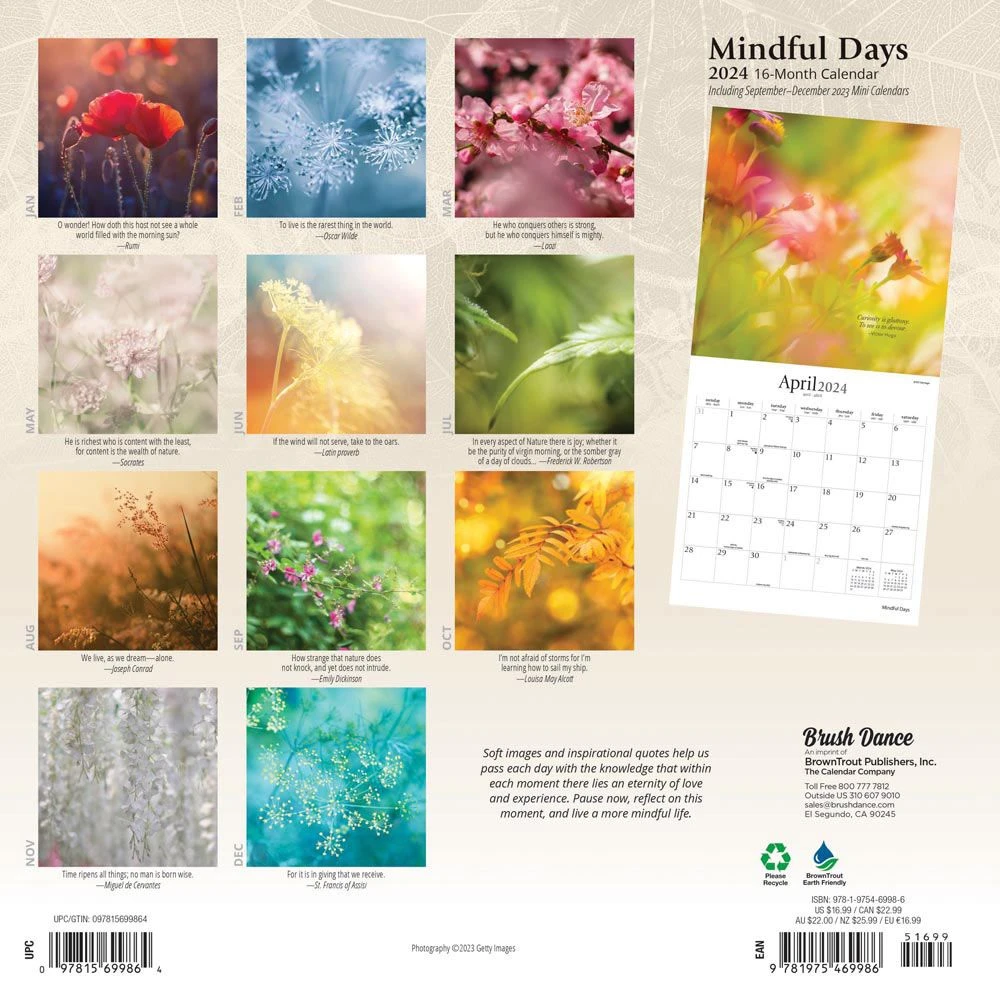 Mindful Days 2024 Wall Calendar 4 Mindful Days 2024 Wall Calendar - Image 2