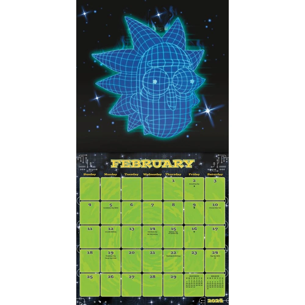 Rick And Morty 2024 Wall Calendar 6 Rick And Morty 2024 Wall Calendar - Image 4