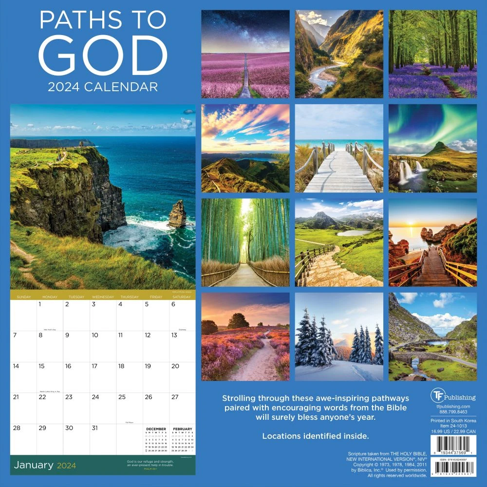 Paths To God 2024 Wall Calendar 4 Paths To God 2024 Wall Calendar - Image 2
