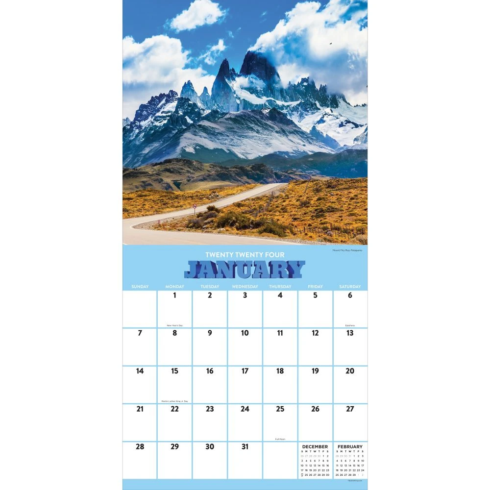 Mountains 2024 Wall Calendar 5 Mountains 2024 Wall Calendar - Image 3