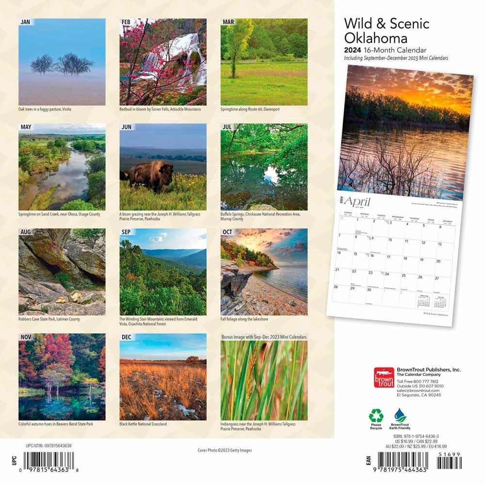 Oklahoma Wild And Scenic 2024 Wall Calendar 4 Oklahoma Wild And Scenic 2024 Wall Calendar - Image 2