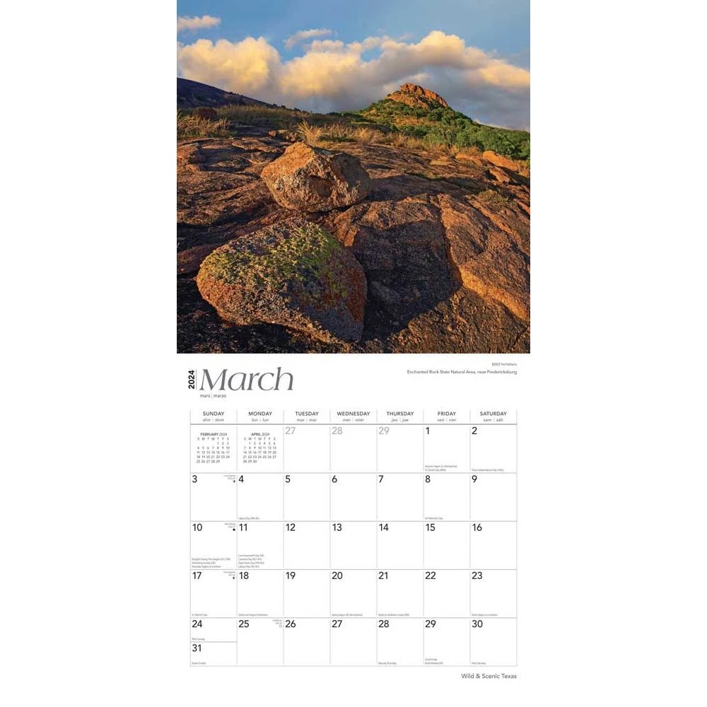 Texas Wild And Scenic 2024 Wall Calendar 5 Texas Wild And Scenic 2024 Wall Calendar - Image 3