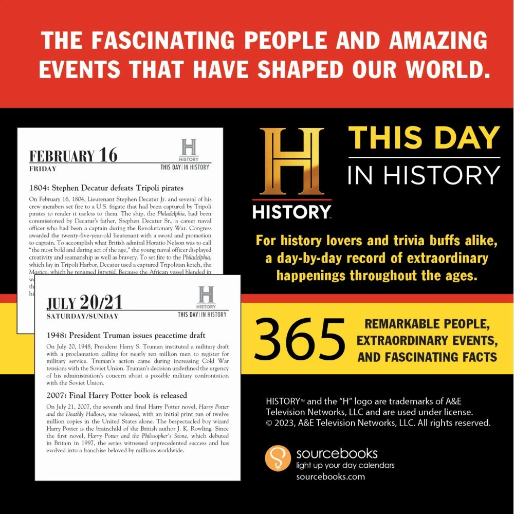 History Channel This Day In History 2024 Desk Calendar 4 History Channel This Day In History 2024 Desk Calendar - Image 2