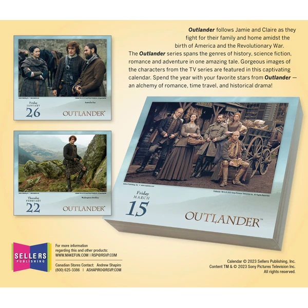 Outlander 2024 Desk Calendar 4 Outlander 2024 Desk Calendar - Image 2