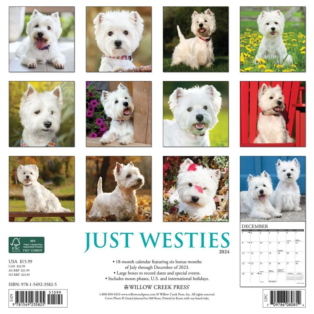 Just Westies 2024 Wall Calendar 4 Just Westies 2024 Wall Calendar - Image 2