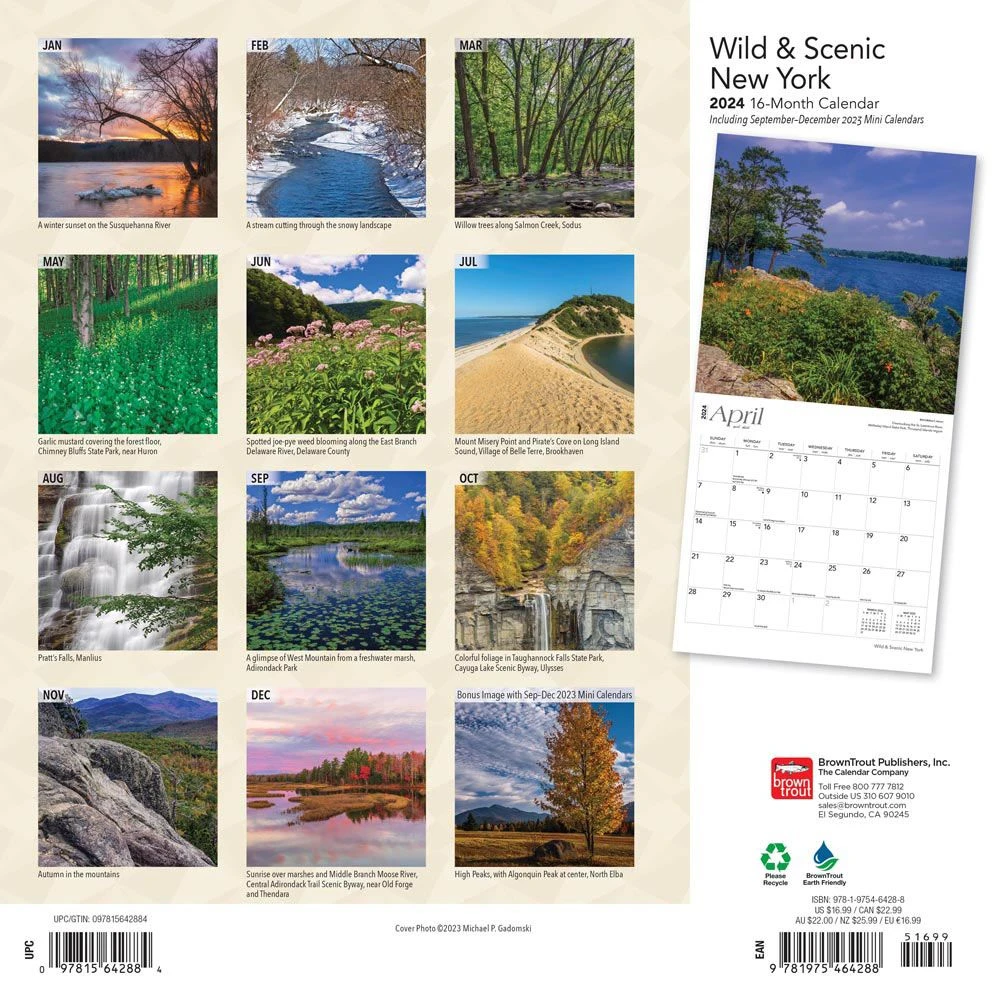 New York Wild And Scenic 2024 Wall Calendar 4 New York Wild And Scenic 2024 Wall Calendar - Image 2