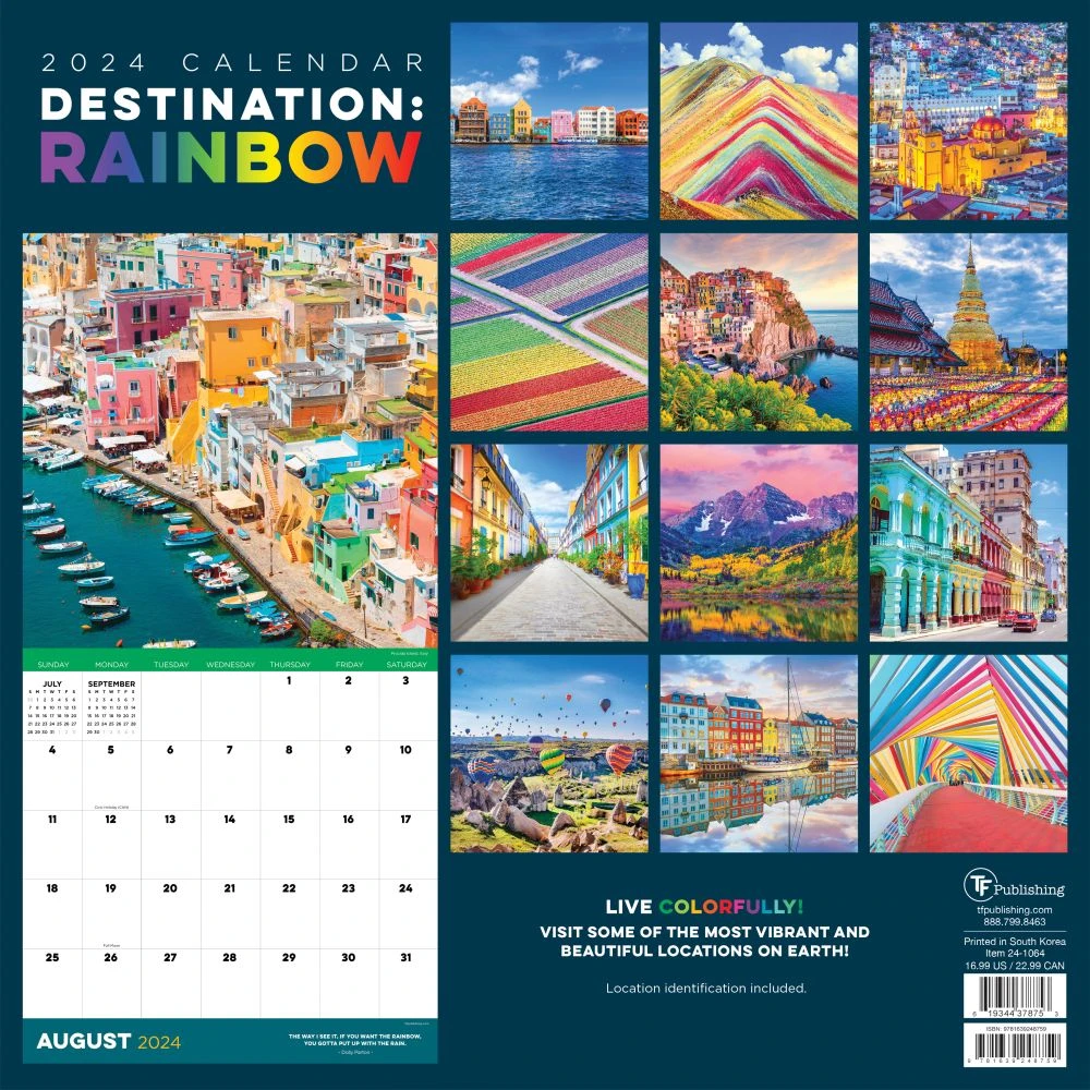 Destination Rainbow 2024 Wall Calendar 4 Destination Rainbow 2024 Wall Calendar - Image 2