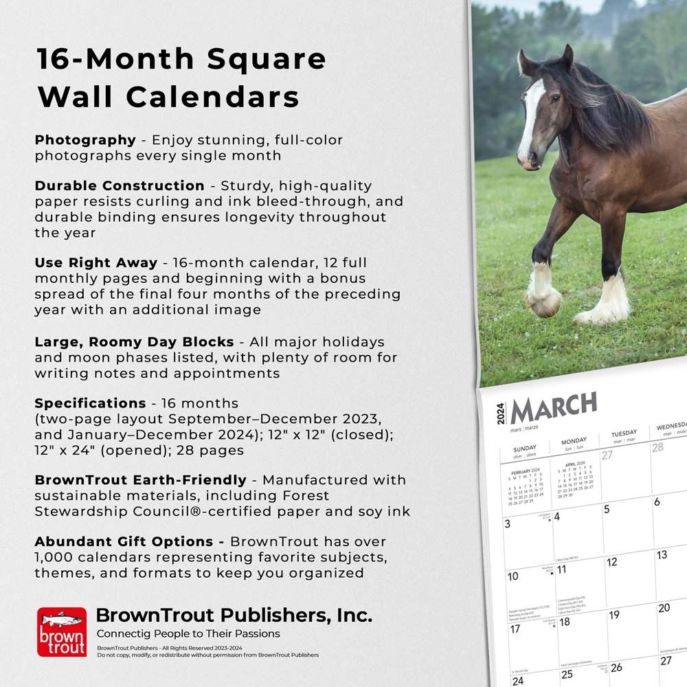 Clydesdales 2024 Wall Calendar 7 Clydesdales 2024 Wall Calendar - Image 5