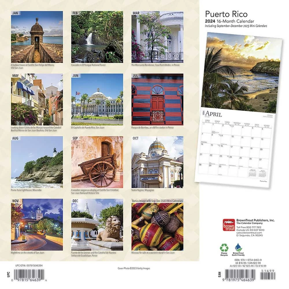 Puerto Rico 2024 Wall Calendar 4 Puerto Rico 2024 Wall Calendar - Image 2