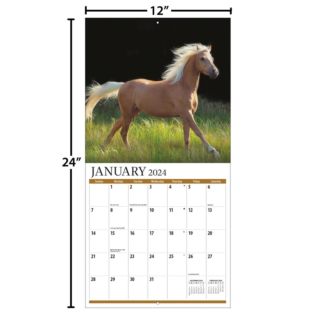 Horses Photo 2024 Wall Calendar 7 Horses Photo 2024 Wall Calendar - Image 5