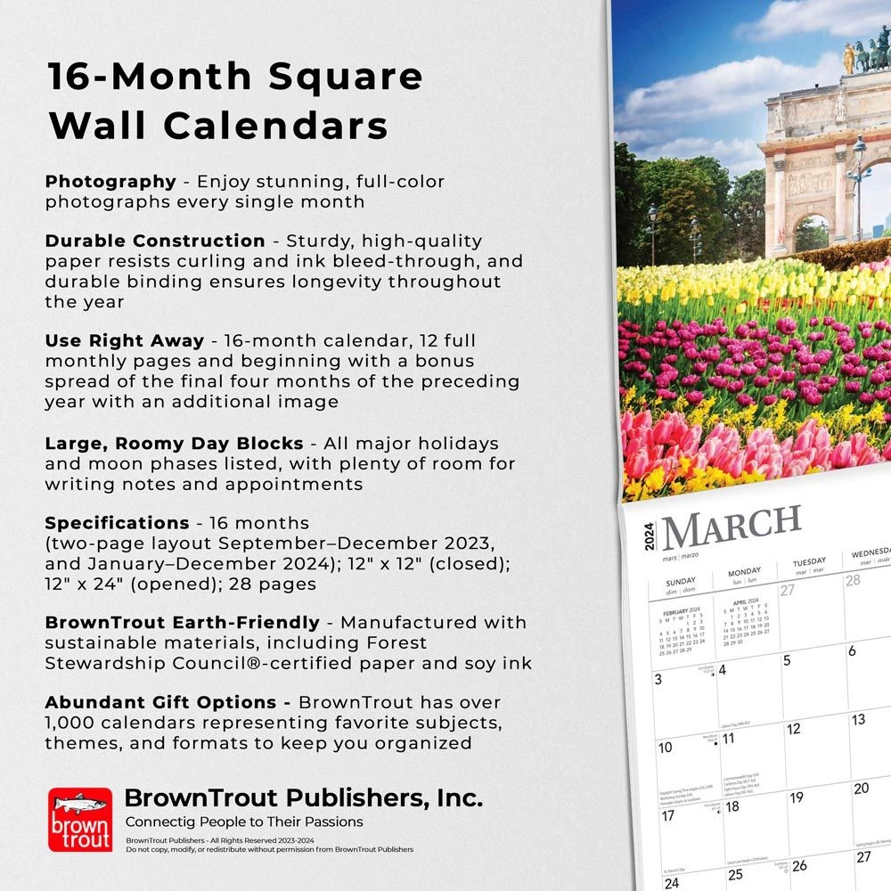 Paris 2024 Wall Calendar 7 Paris 2024 Wall Calendar - Image 5