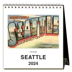 Seattle Nostalgic 2024 Easel Desk Calendar