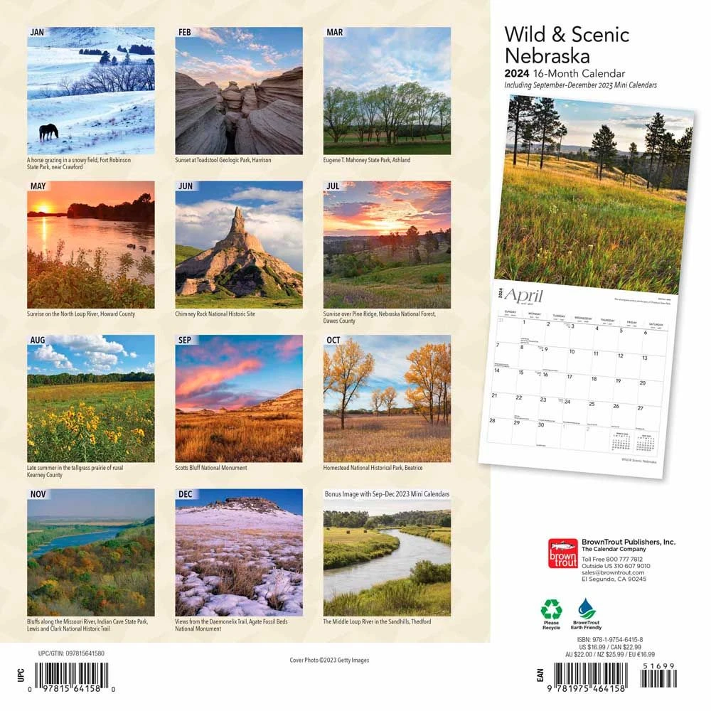 Nebraska Wild And Scenic 2024 Wall Calendar 4 Nebraska Wild And Scenic 2024 Wall Calendar - Image 2