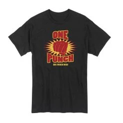 One Punch Logo Unisex Adult Black T-Shirt
