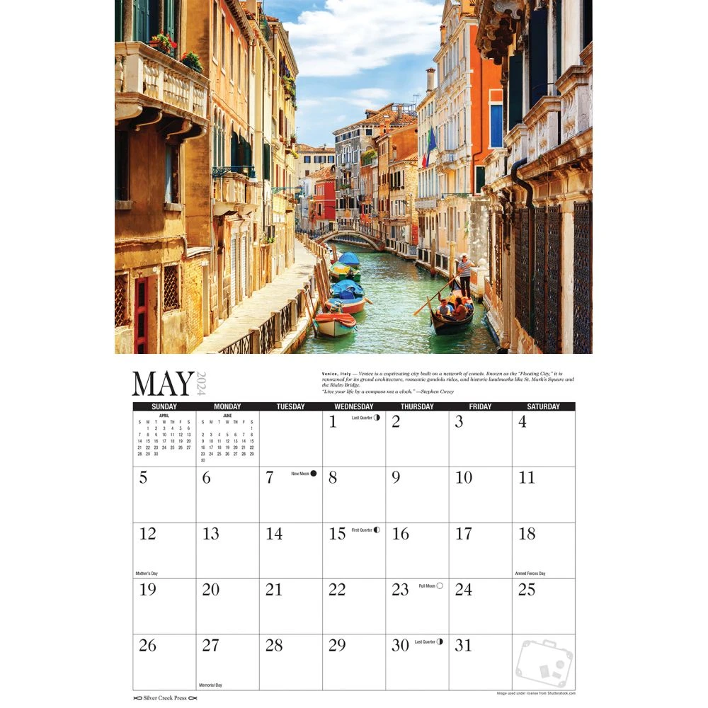 World Traveler 2024 Wall Calendar 5 World Traveler 2024 Wall Calendar - Image 3