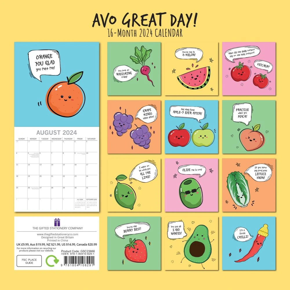 Avo Great Day 2024 Wall Calendar 4 Avo Great Day 2024 Wall Calendar - Image 2