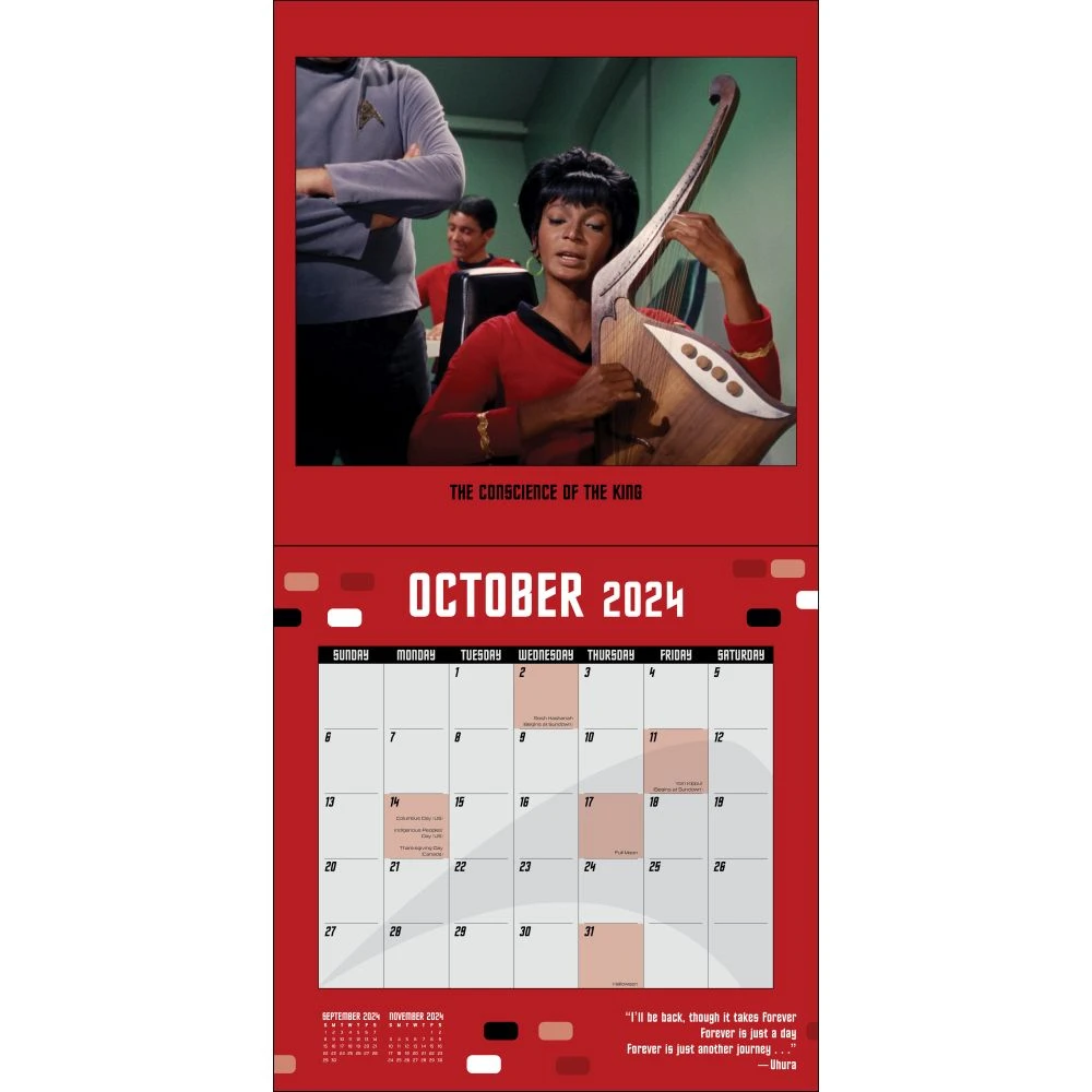 Star Trek Original Series 2024 Wall Calendar 6 Star Trek Original Series 2024 Wall Calendar - Image 4