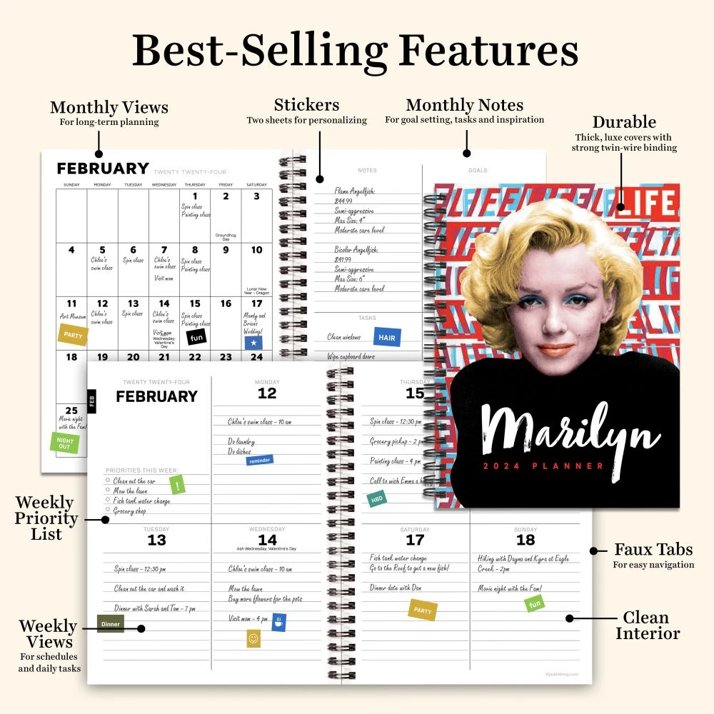 Marilyn Monroe Medium 2024 Planner 10 Marilyn Monroe Medium 2024 Planner - Image 8