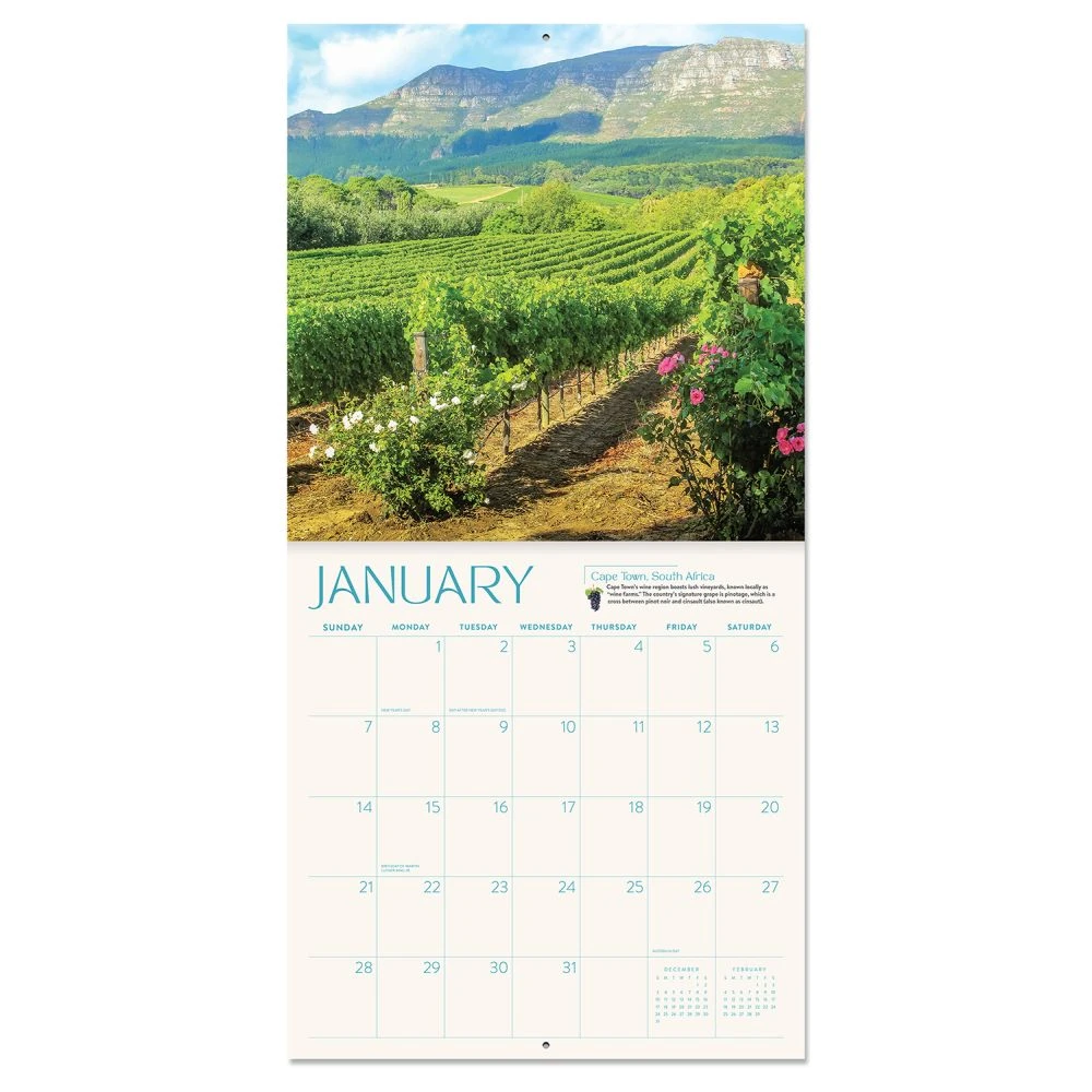 Vineyards Around The World 2024 Wall Calendar 6 Vineyards Around The World 2024 Wall Calendar - Image 4